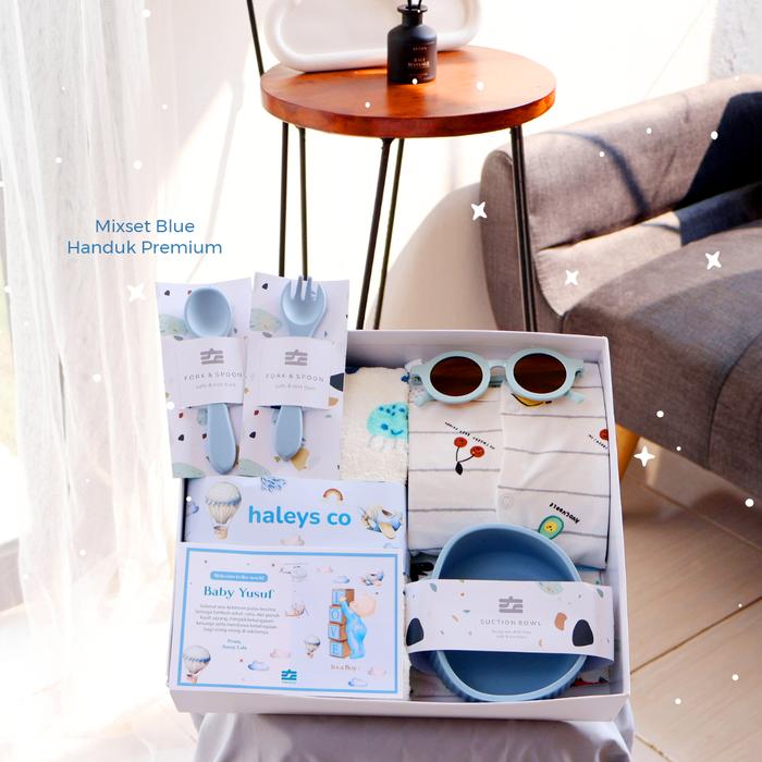 Kado Bayi Premium Mix Set Branded Sleepsuit HNM /M&S / MamasPapas Silicone Feeding Set BPA FREE, Ham
