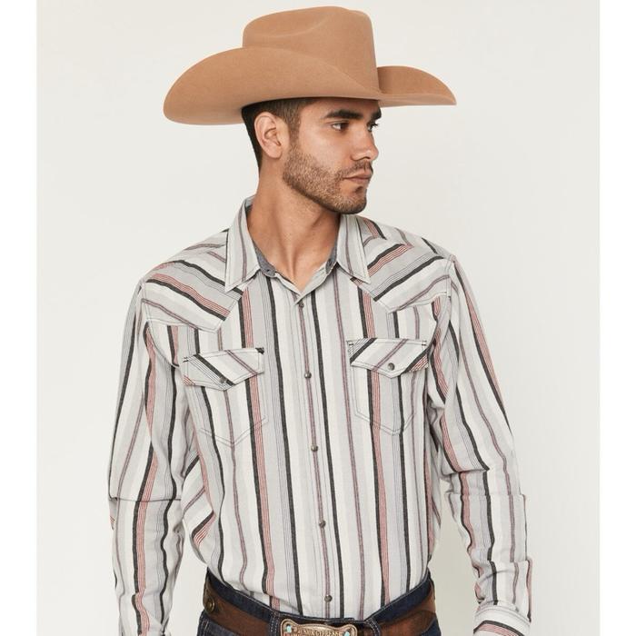KEMEJA PRIA CODY JAMES MEN'S SADDLE RIDGE STRIPED PRINT LONG SLEEVE SNAP WESTERN SHIRT