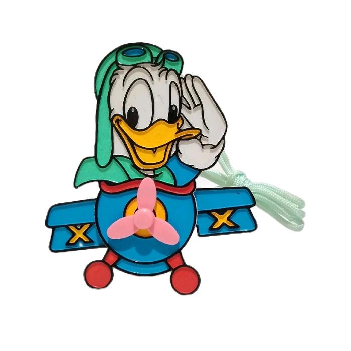 vintage 80' Donald Duck planes necklace toybox japan figure