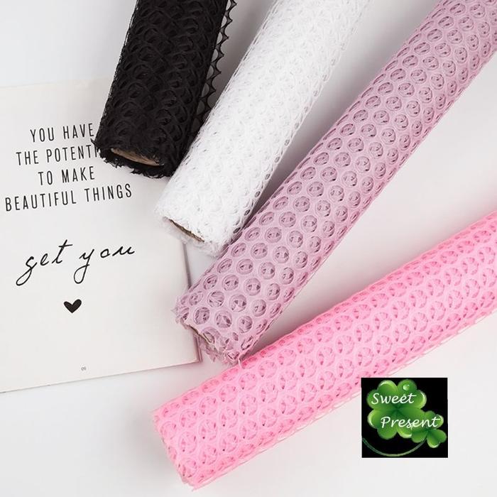 Flower Mesh Jaring Bulat / Wrapping Net Jute Kain / Paper Flower/Wrapping Paper/Kertas Bucket Bunga