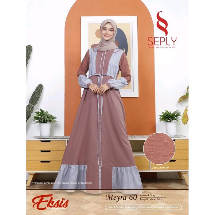 SEPLY GAMIS DEWASA MEYRA 60 ALMOND GREY