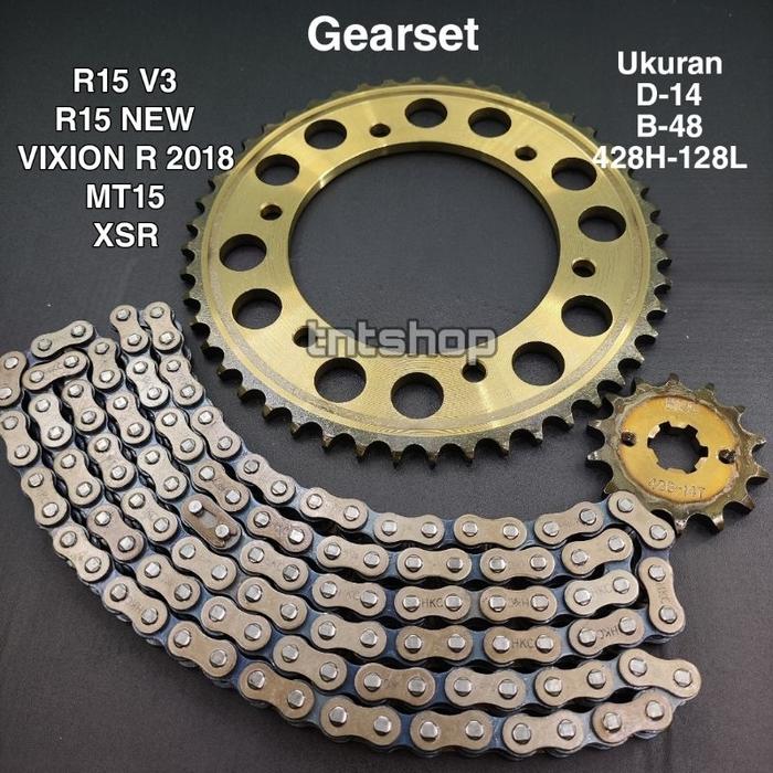 Gear gir set paket R15 V3 gearset R15 v3 Vixion R xsr MT15 gear Vixion R gear MT15 gear Xsr