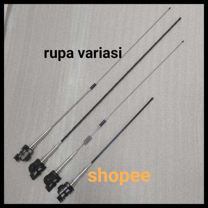 Antena antenna variasi jepit kap mesin dan bagasi belakang mobil / motor universal DX chrome crome h