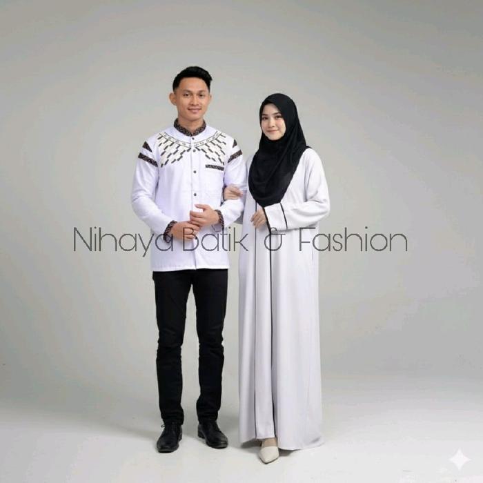 Batik putri nihaya - Couple Abaya Gamis Muslim Pasangan Panjang Lebaran 2026 Baju Kondangan Abaya Ha