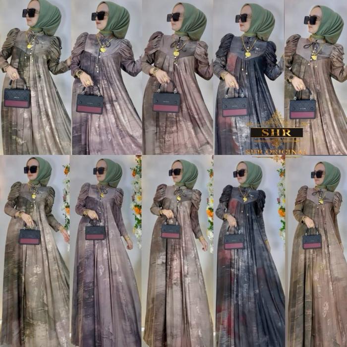 SHR NEW!! GAMIS INCES ADUHAI GRADASI VOL 11 SATIN SUTRA FIT TO JUMBO