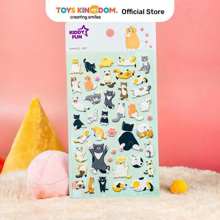 Toys Kingdom Kiddy Fun Funny Stiker Kawaii Cat - Mix Stiker Dekoratif Lucu Cute Stickers Deco Sticke