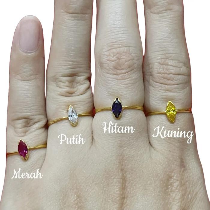 Cincin Fox setengah gram + cincin wanita setengah gram