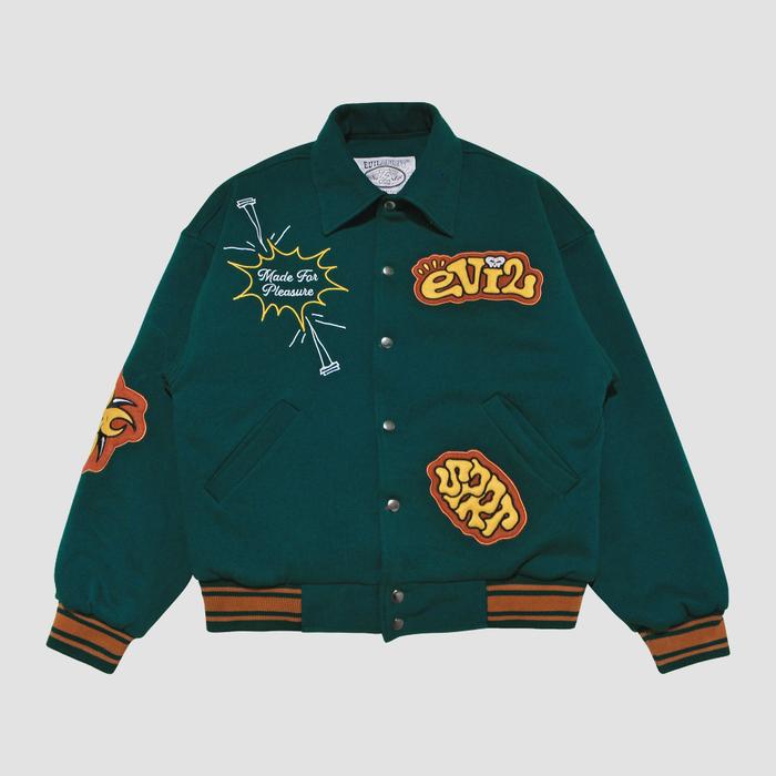 EvilSpirit Varsity Jacket - Faith Dark Green Unisex