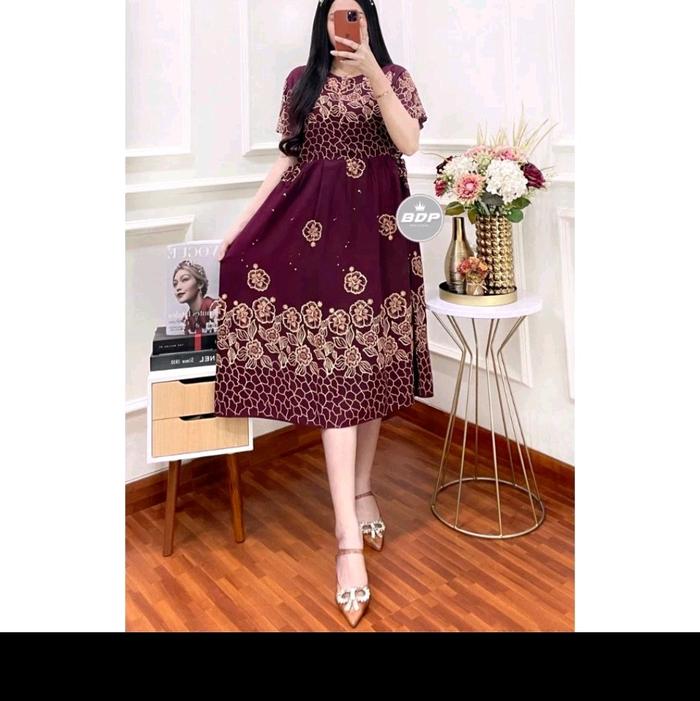 Daster BDP fashion Katun Polos Bunga