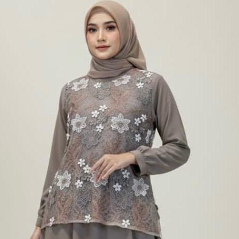 [MERRY] GAMIS JUMBO TERBARU BAHAN JASMINE KOMBINASI RAJUT IMPORT. GAMIS JUMBO LD 120 PB 140.