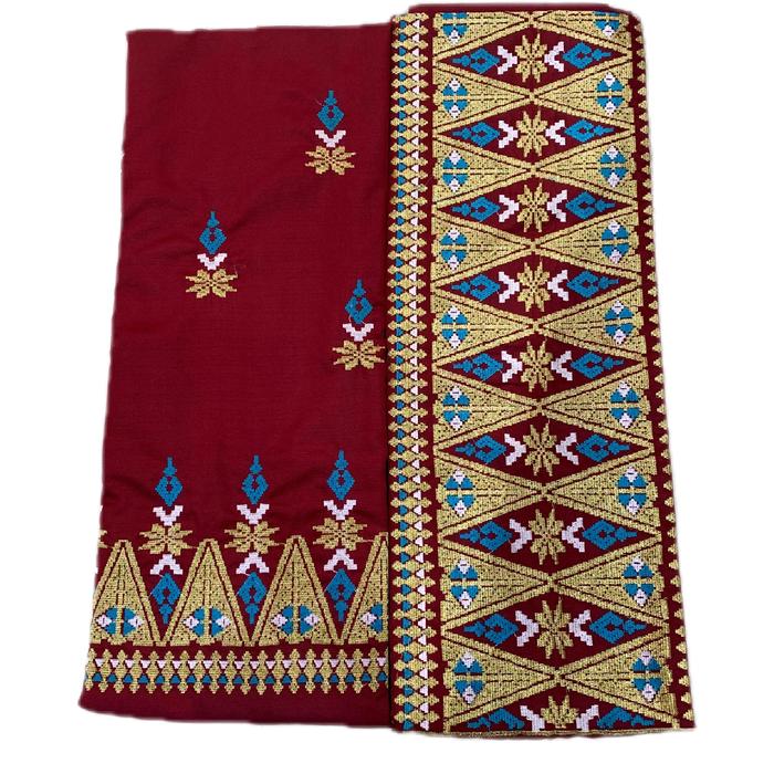 bakal baju kurung minang ,bahan stelan baju kurung Bukittinggi motif bordir songket Setelan Panjang