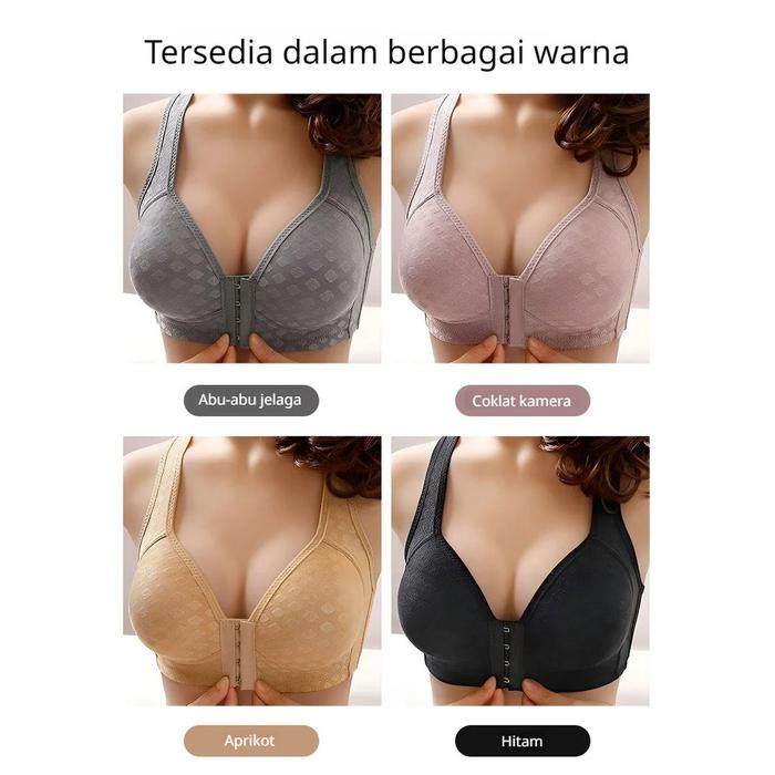 ❤Terlaris❤Celana Dalam Wanita Dengan Kancing Depan Anti Kendur/Bra Seksi Wanita/Bra Tanpa Kancing De