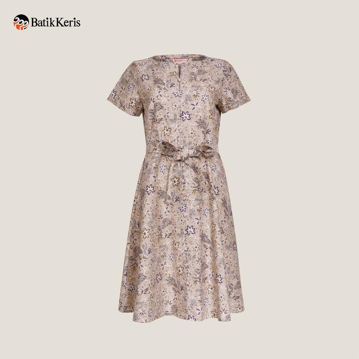 Batik Keris Dress Batik Lengan Pendek Motif Keris Harmoni Alam