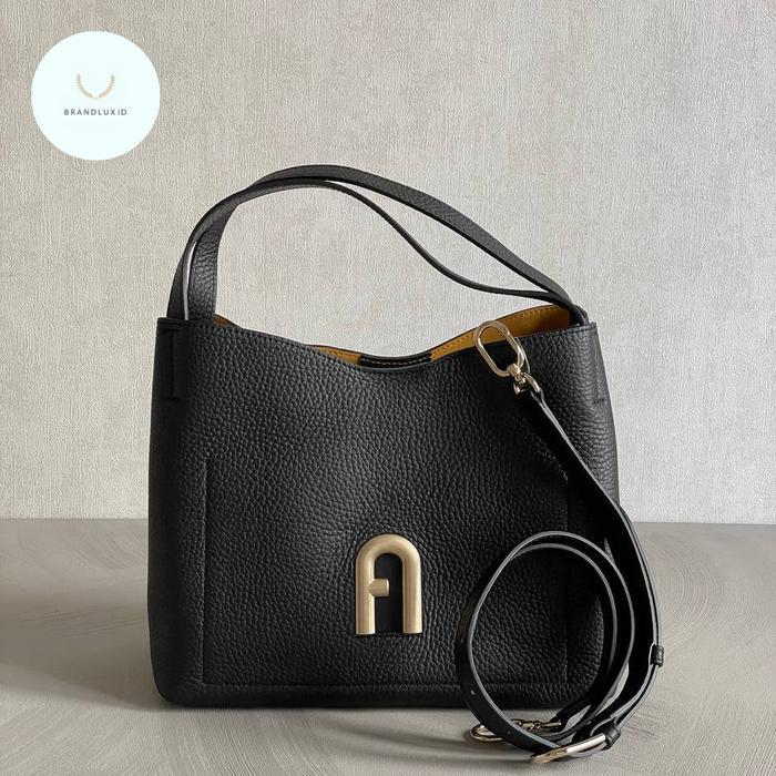 FURLA PRIMULA SMALL HOBO BAG BLACK & BLUE
