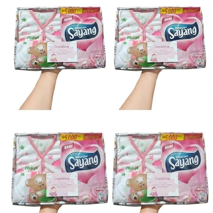 PARCEL BAJUBAYI CELANA PENDEK BAYI & DETERJEN SAYANG FREE KARTU UCAPAN & PAKING
