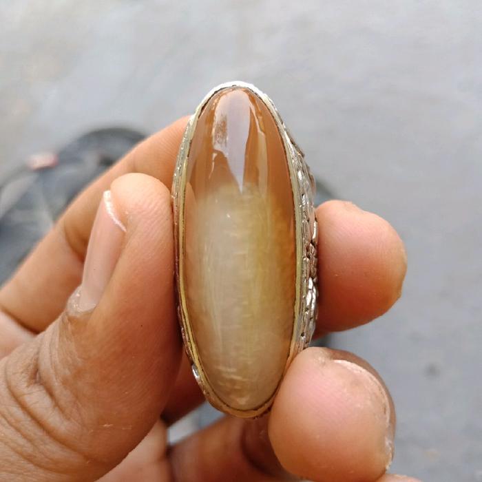 Cincin Batu Pandan Nanas Kristal Ring Alpakasuper No Luntur No Karat