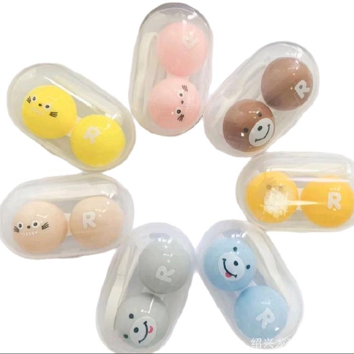 CASE SOFTLENS 2in1 DENGAN PINSET BOX WADAH LENSA KONTAK KARAKTER