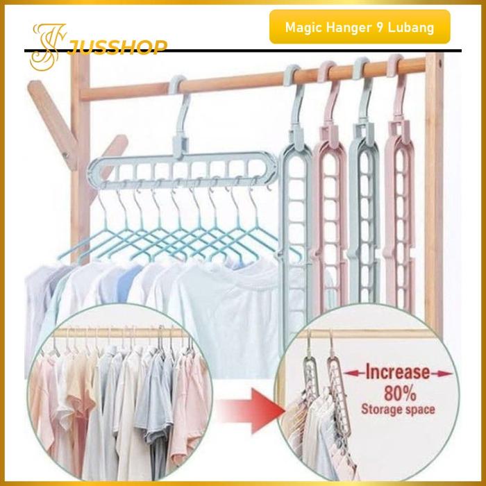 Gantungan Baju 9 Lubang Magic Hanger 9in1 Hanger Baju Ajaib 9 Lubang