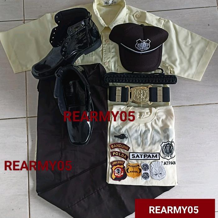 Seragam Pdh Satpam Krem Komplit Baju Satpam/Security Terbaru Promo !