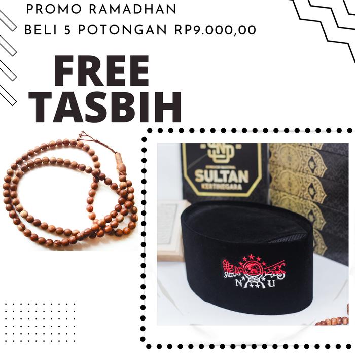 PECI SONGKOK SULTAN NU MERAH PUTIH Dewasa Motif Bordir Muslim
