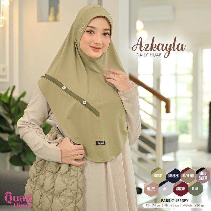 Hijab Instan AZKAYLA Quail Orignal Jersey Kaos Premium