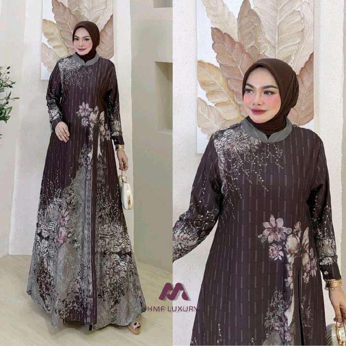 Briella dresa by hmf luxury gamis muslim wanita lebaran