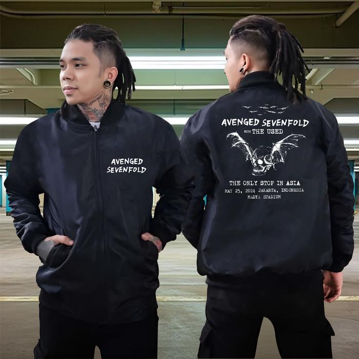Yinyanks Jkt Bomber Avenged sevenfold tour jkrta parasut waterproof pria wanita