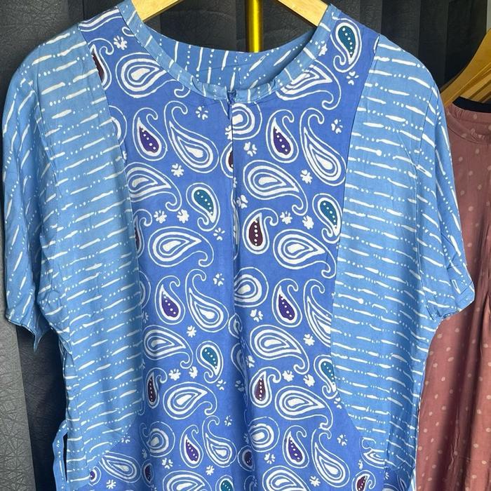 DASTER MOTIF BIRU MUDA CLEARANCE SALE