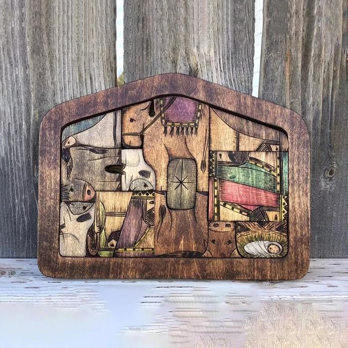 Nativity Jigsaw Puzzles With Wood Burned Design Jesus Puzzle Jesus