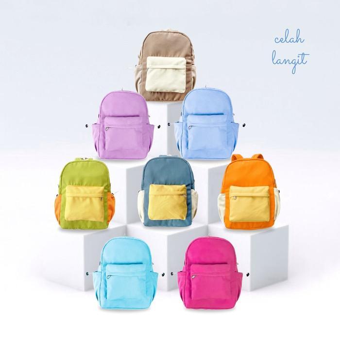 JTTOP" CELAH LANGIT HOORIYA BACKPACK CANVAS TAS RANSEL KANVAS WATERPROOF