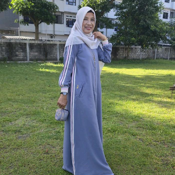 Gamis Traveling Rafhanah Titanium .Anti Kusut Adem Nyaman.Elegan Simple Sporty.Size S-XXL Warna Leng