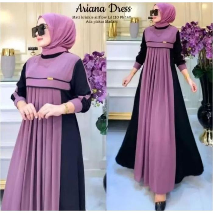 Dress Gamis Wanita Ariana Zahra Muslimah Model Terbaru 2025