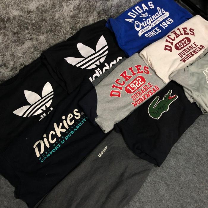 Adidas Originals & Dickies Paket Usaha Borongan Full Brand Crewneck 8pcs Bonus 1 Tshirt dengan Logo 