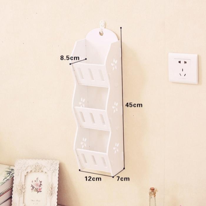 rak dinding 3susun gantung. rak kosmetik shabby vintage/rak hp remote