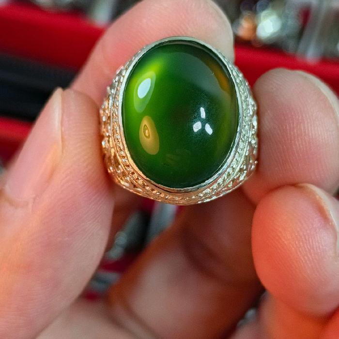 Batu Cincin Serpentine Ijo Botol Aceh