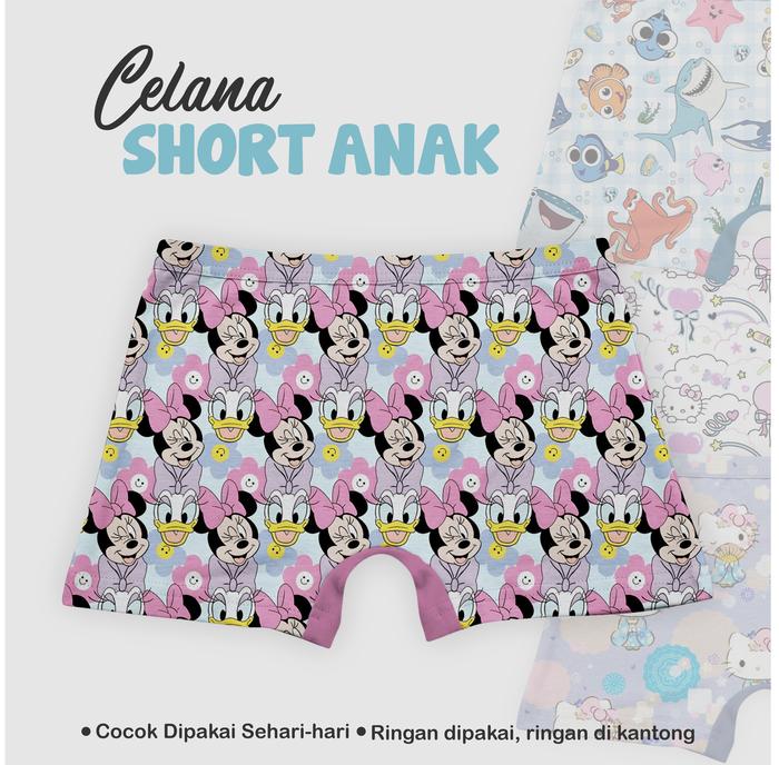 Celana Short Boxer Anak Cewek Kualitas Konveksi Premium Harga Grosir