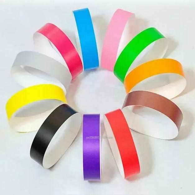 500pcs Gelang Tiket Gelang Kertas Tiket Gelang Tiket Lanyard Anti Air Tiket Event Gelang