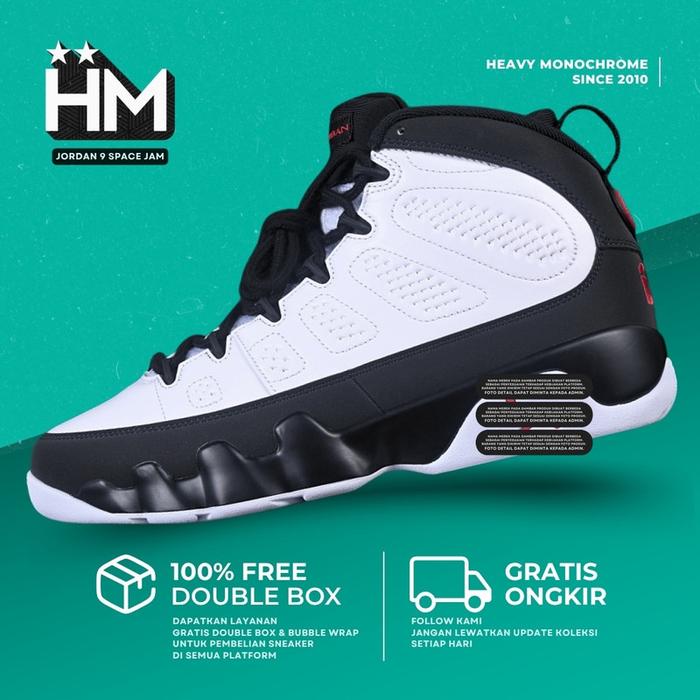 Jordan 9 Retro OG Space Jam Sneaker IX6179-100 (Size 40-48.5)