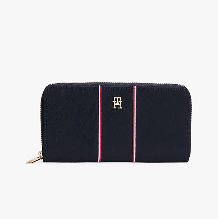 Tommy Hilfiger - Icon TH Monogram Zip- Around Wallet Original Dompet Wanita