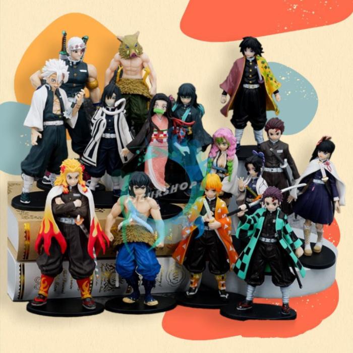Pajangan action figure demon slayer / Pajangan anime action figure kimetsu no yaiba tanjiro zenitsu
