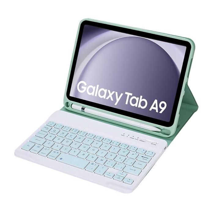 CASING KEYBOARD BLUETOOTH SAMSUNG TAB A9 LTE/WIFI / TAB A9 PLUS 2023 BOOK COVER MAGNETIC KEYBOARD WI