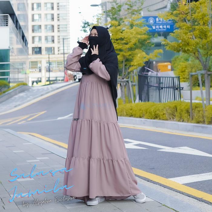 Alsyahra Exclusive Abaya Gamis Syari Salasa Jamila WF Premium Wanita Muslim Dress Cantik Lembut Mewa