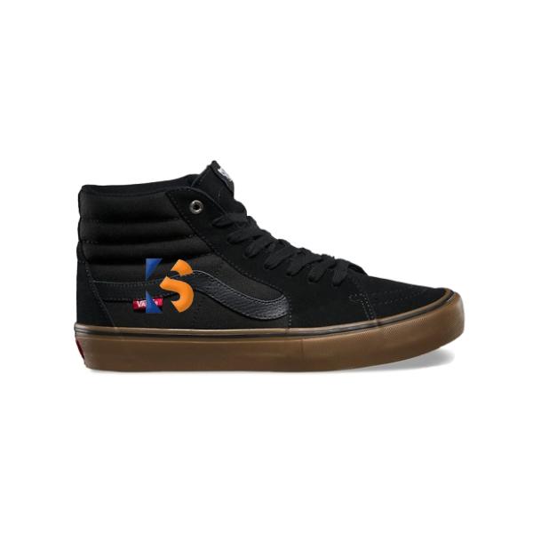 Sepatu Sneakers Pria Vans SK8 High Pro Black Gum Original