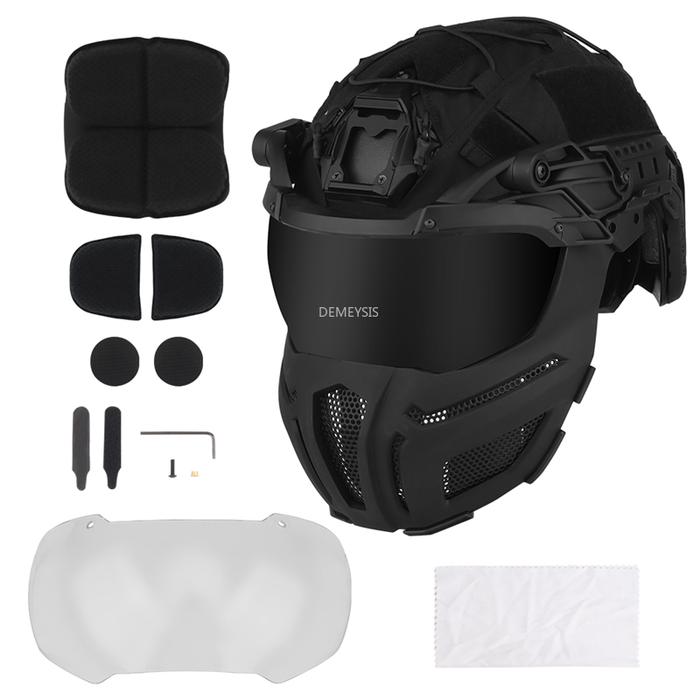 Assault Tactical Helmet Mask Full Covered Protective Shooting Wargame