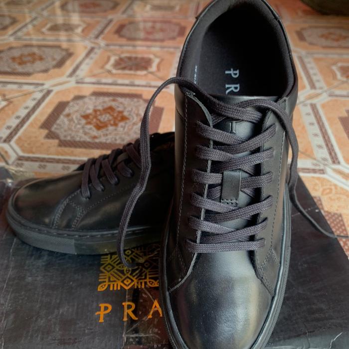 Prabu sepatu kulit sneaker hitam original new Sneakers
