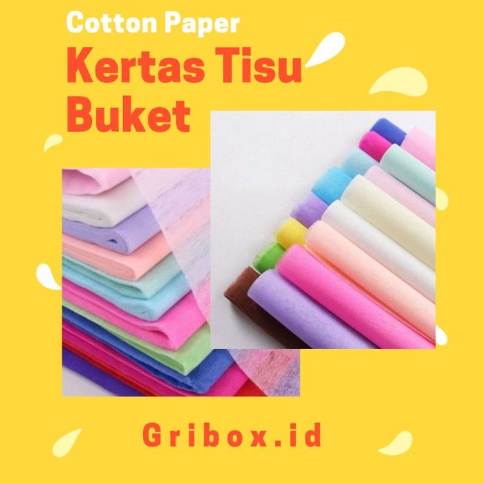 5 LEMBAR KERTAS TISSUE BUKET/ WRAPPING PAPER TISSUE/ HANYA 1WARNA