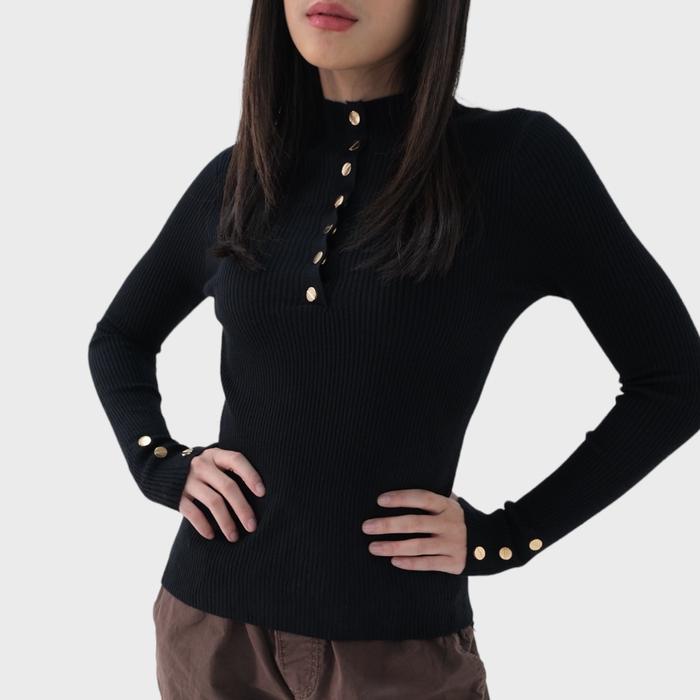 Manset sweater atasan rajut kancing busui friendly baju knit premium soft knit murah Pinkdose