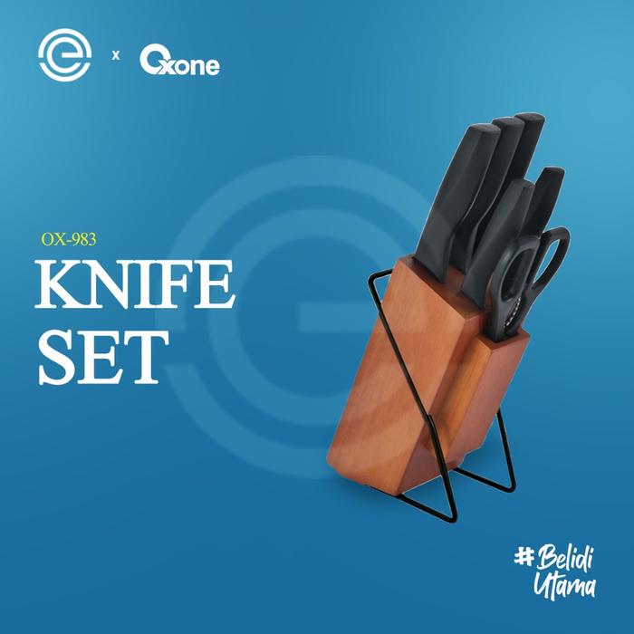 OXONE Pisau Set 6 Pcs Wood Block OX-983