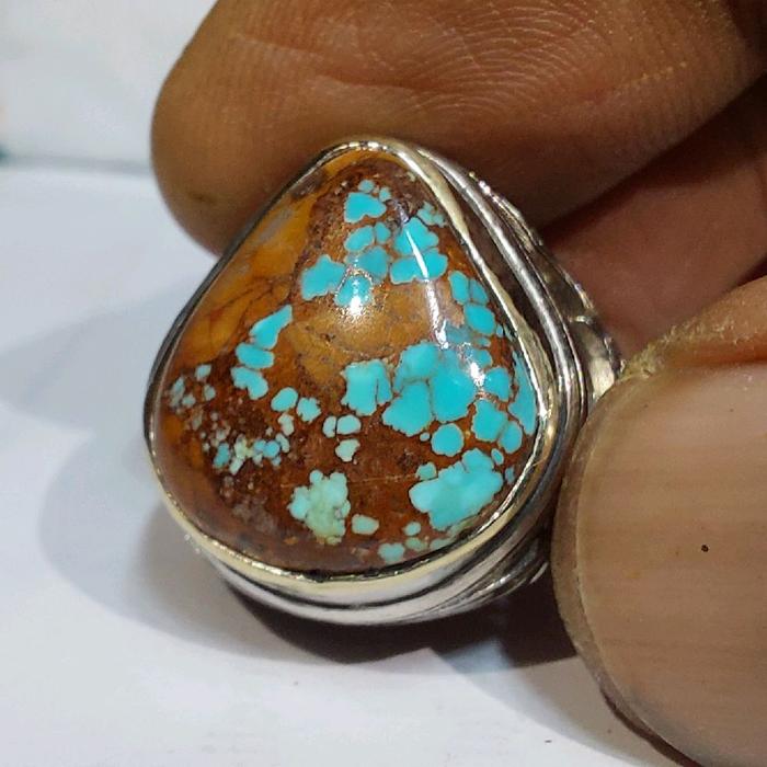 PIRUS PERSIA BIRU LAUT GRADASI EST DIM 17x15x7 RING 8,5