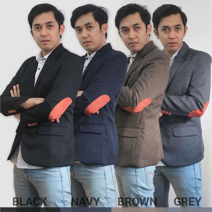 jas blazer pria elbow abu